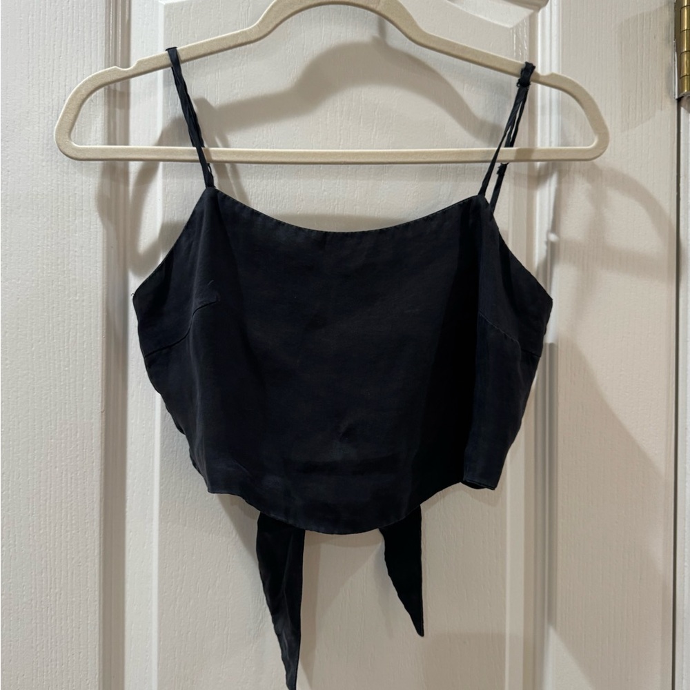 Black Women's Spaghetti crop Top